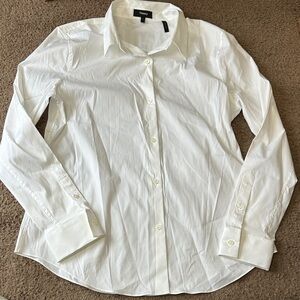 Theory Crisp White Collared Shirt